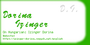 dorina izinger business card